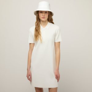 Short Sleeve Zip Polo Dress