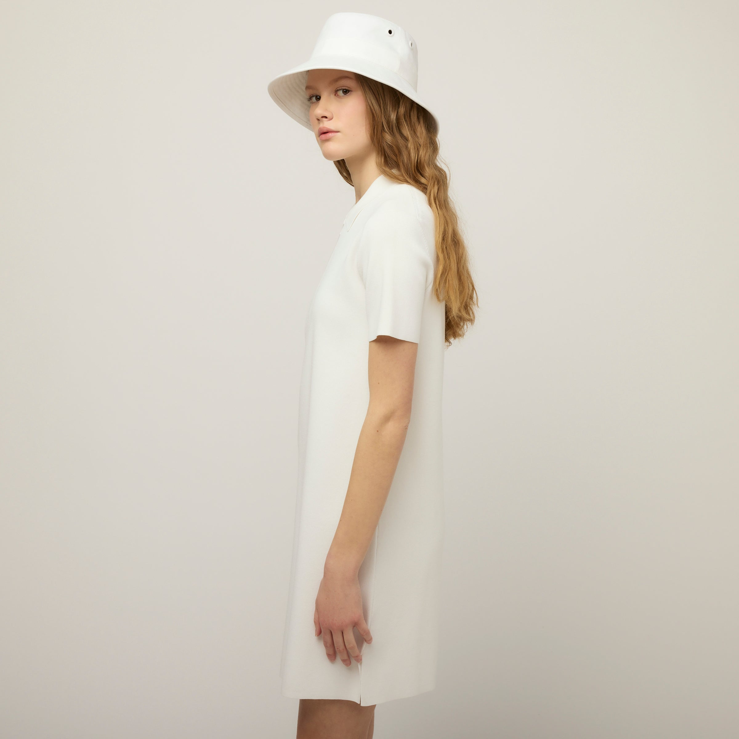 Short Sleeve Zip Polo Dress - Image 2