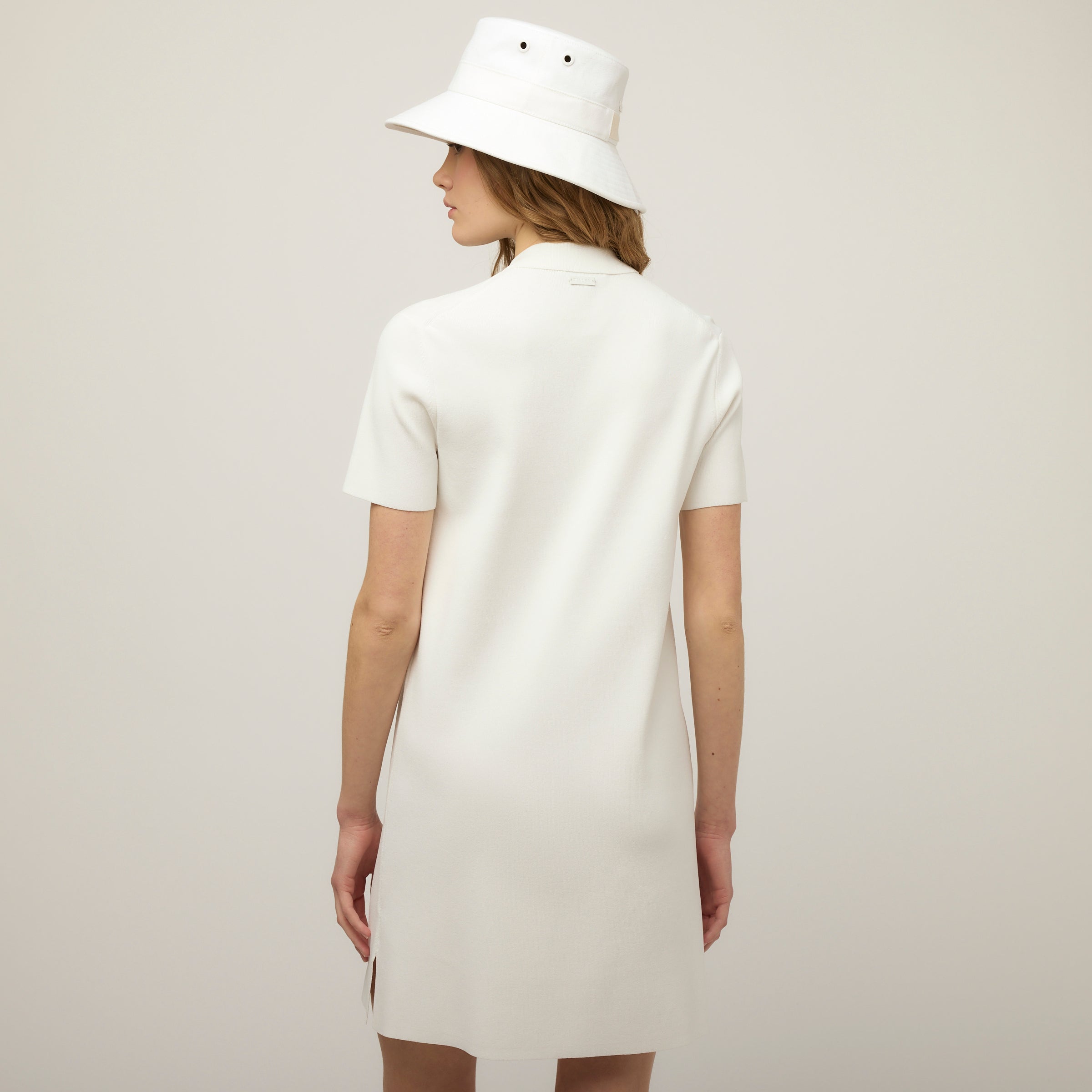 Short Sleeve Zip Polo Dress - Image 3