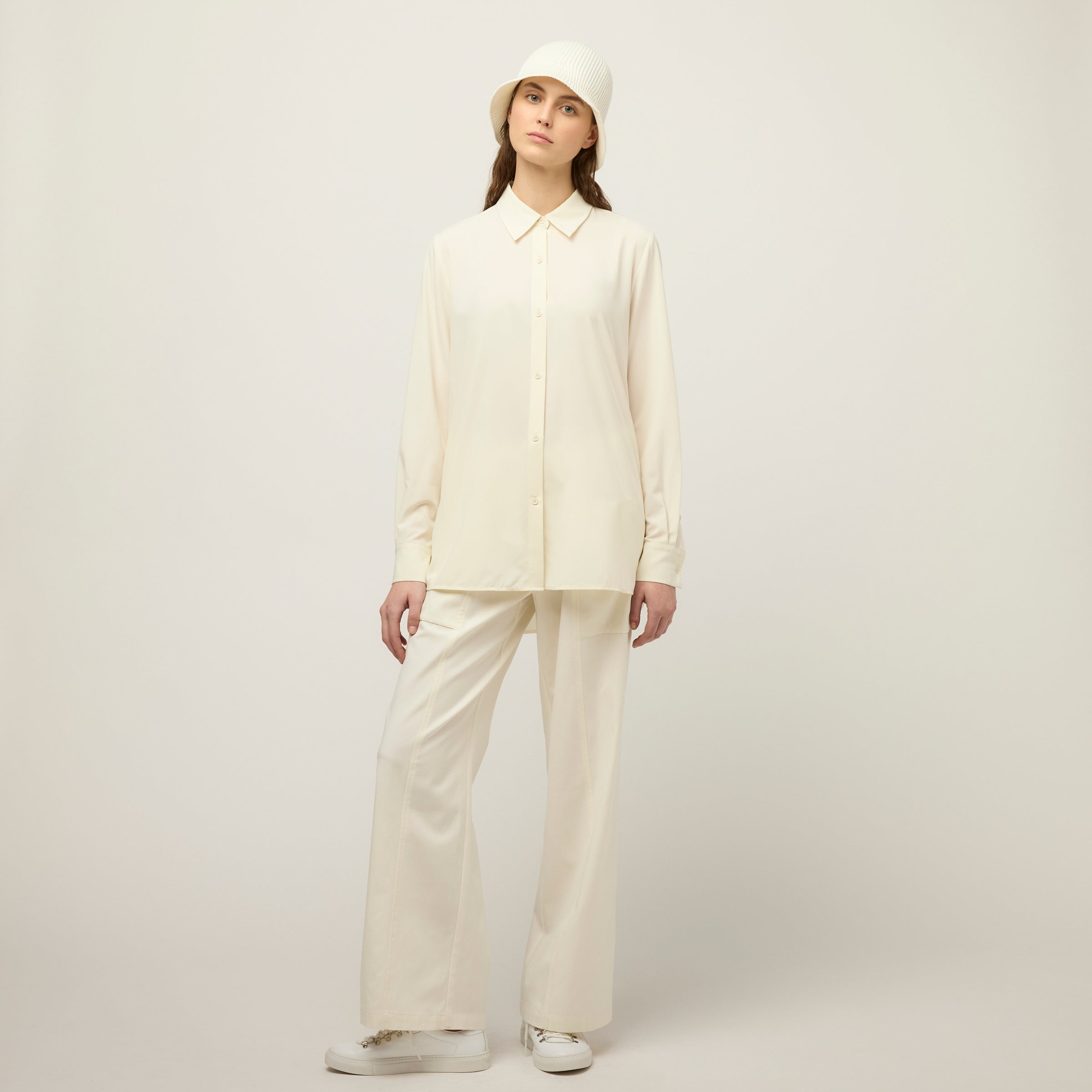 Tech Slk Long Sleeve Button Top - Image 6