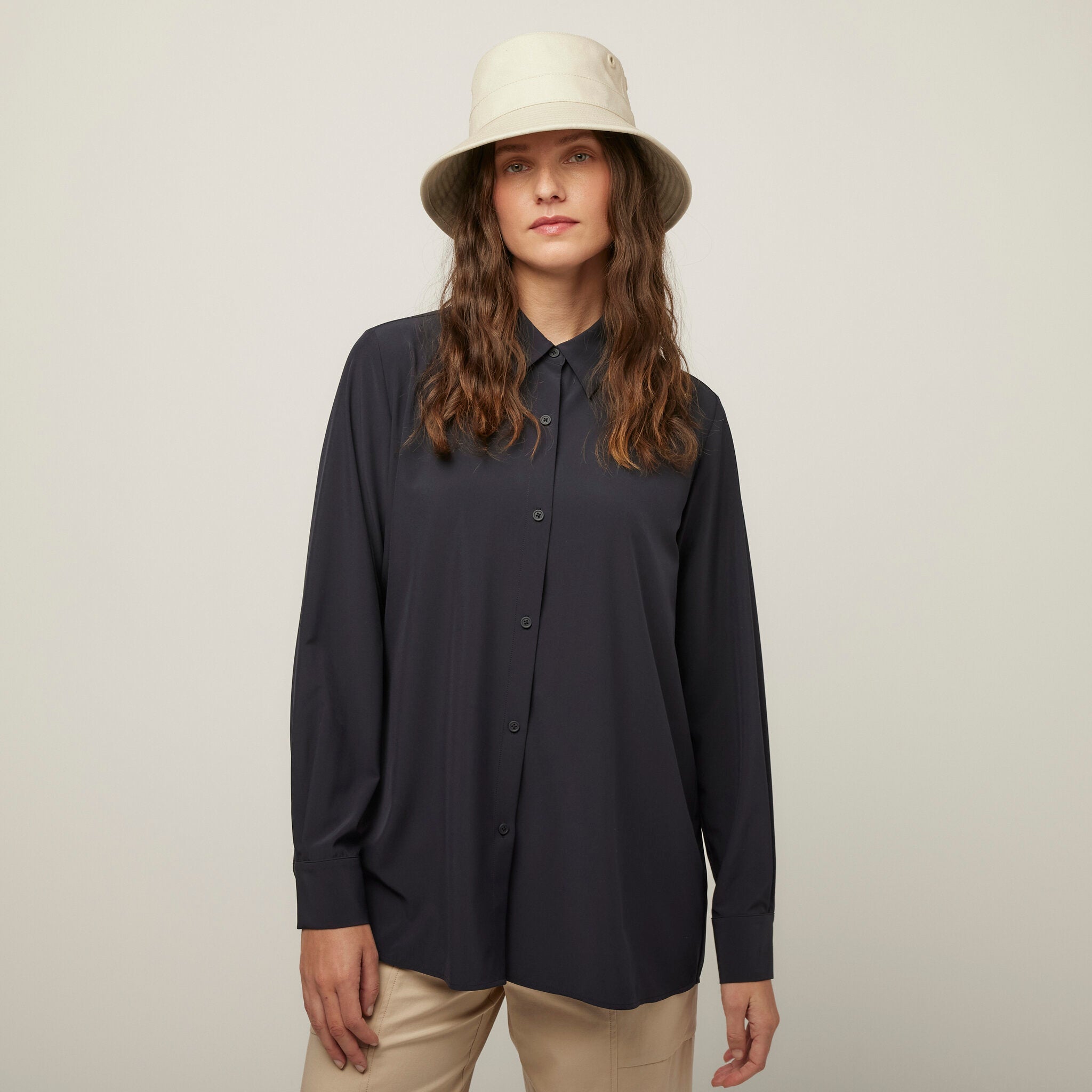 Tech Slk Long Sleeve Button Top - Image 15