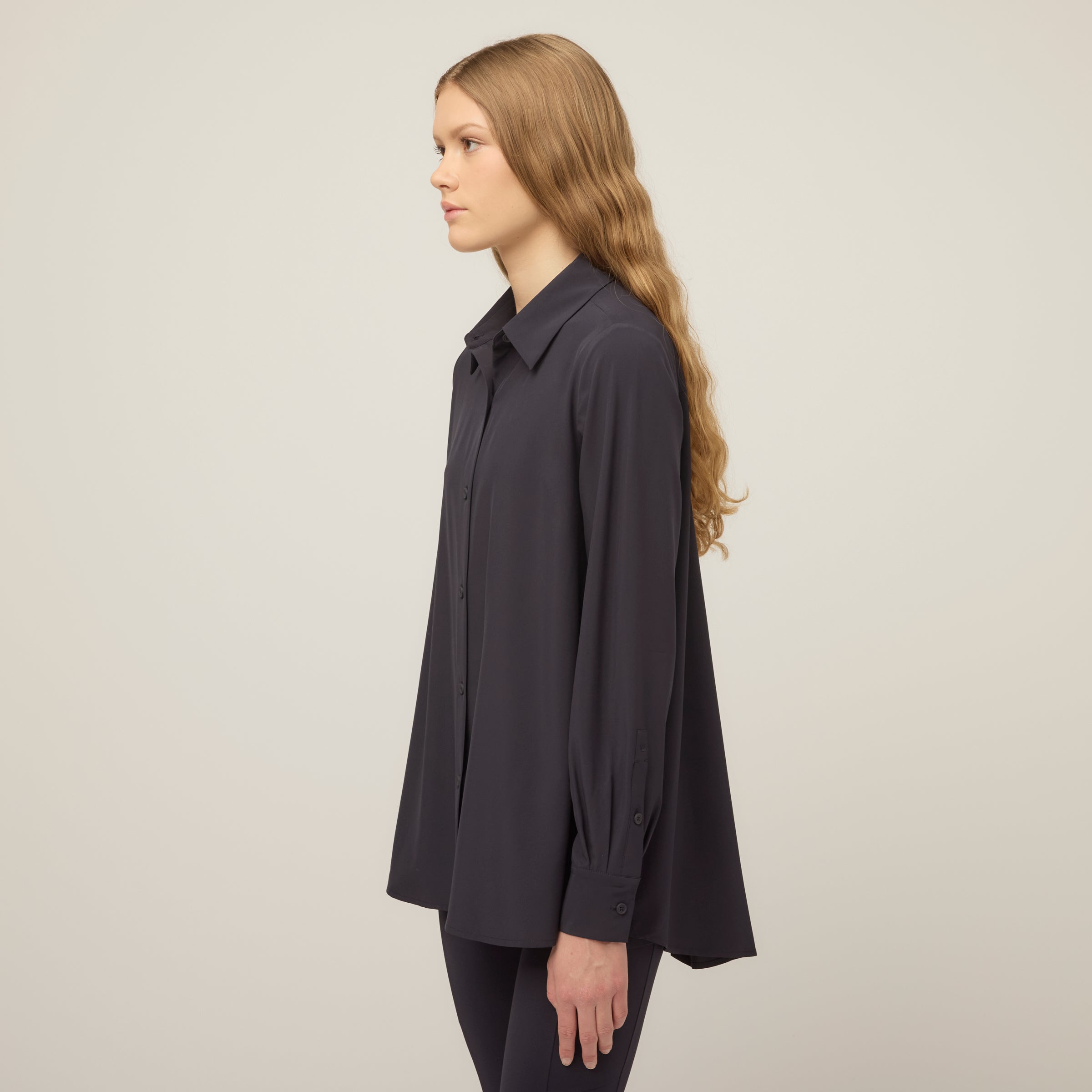 Tech Slk Long Sleeve Button Top - Image 10