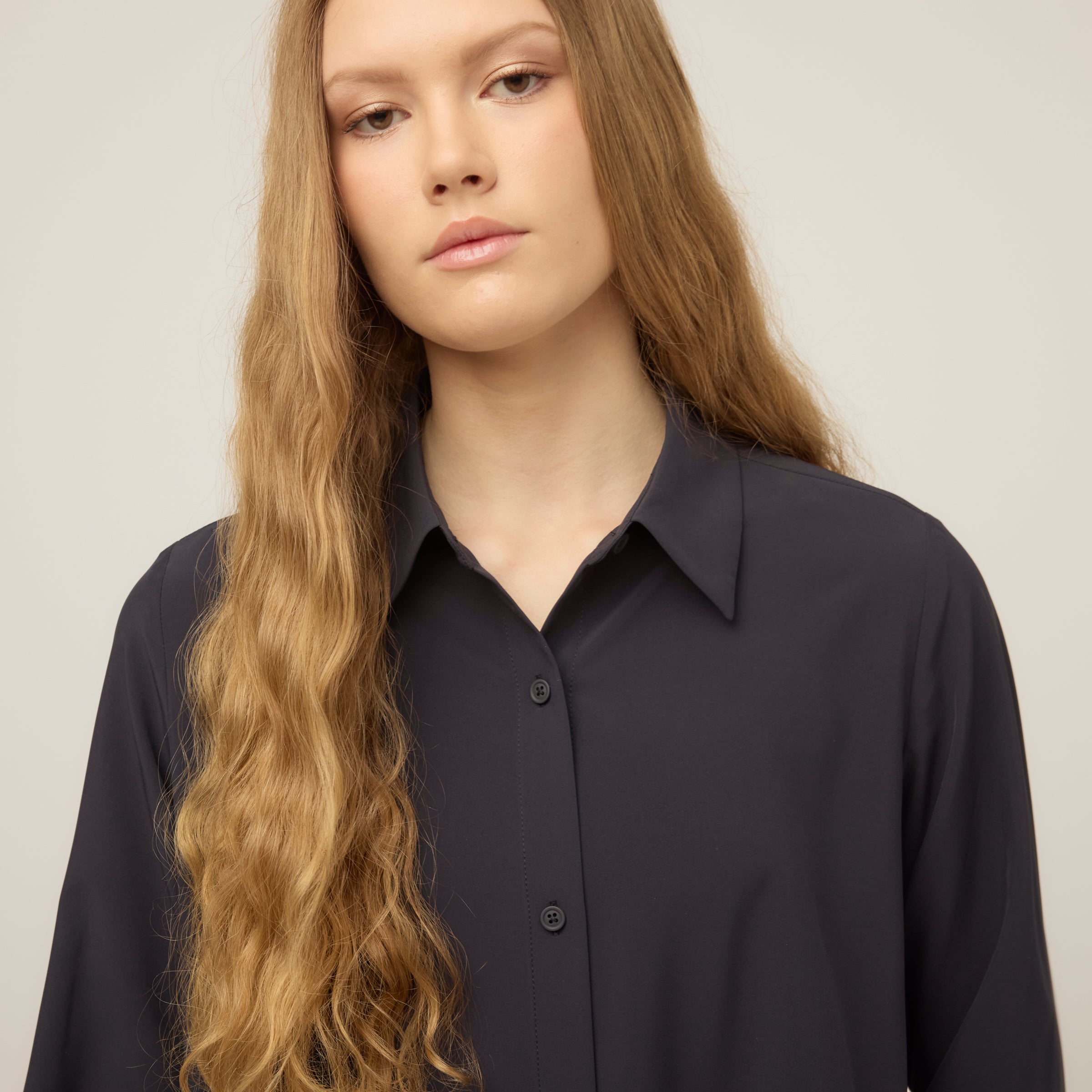 Tech Slk Long Sleeve Button Top - Image 11