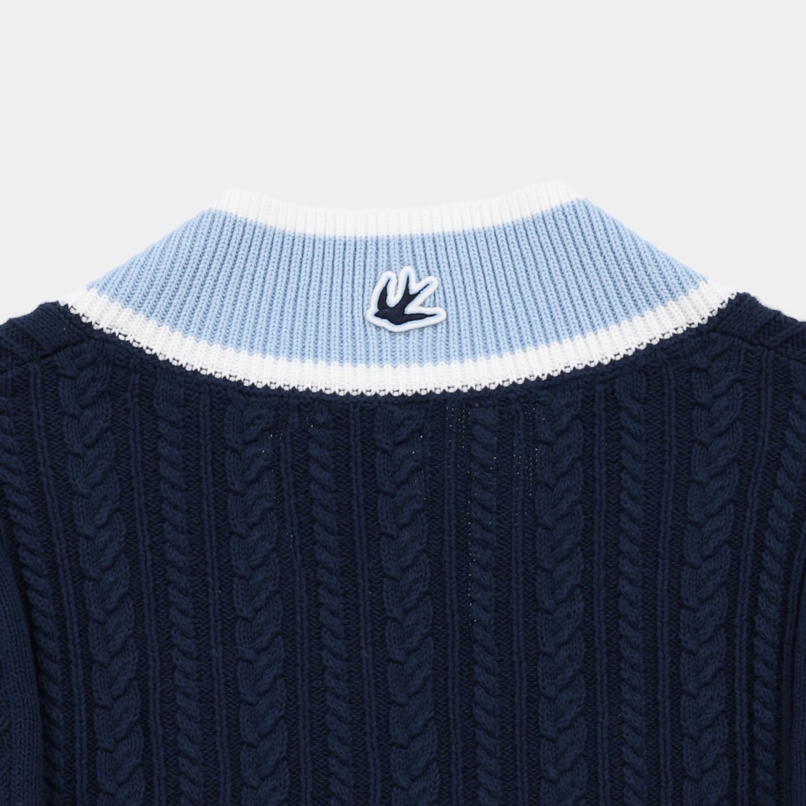 V Neck Cable Sweater - Image 7