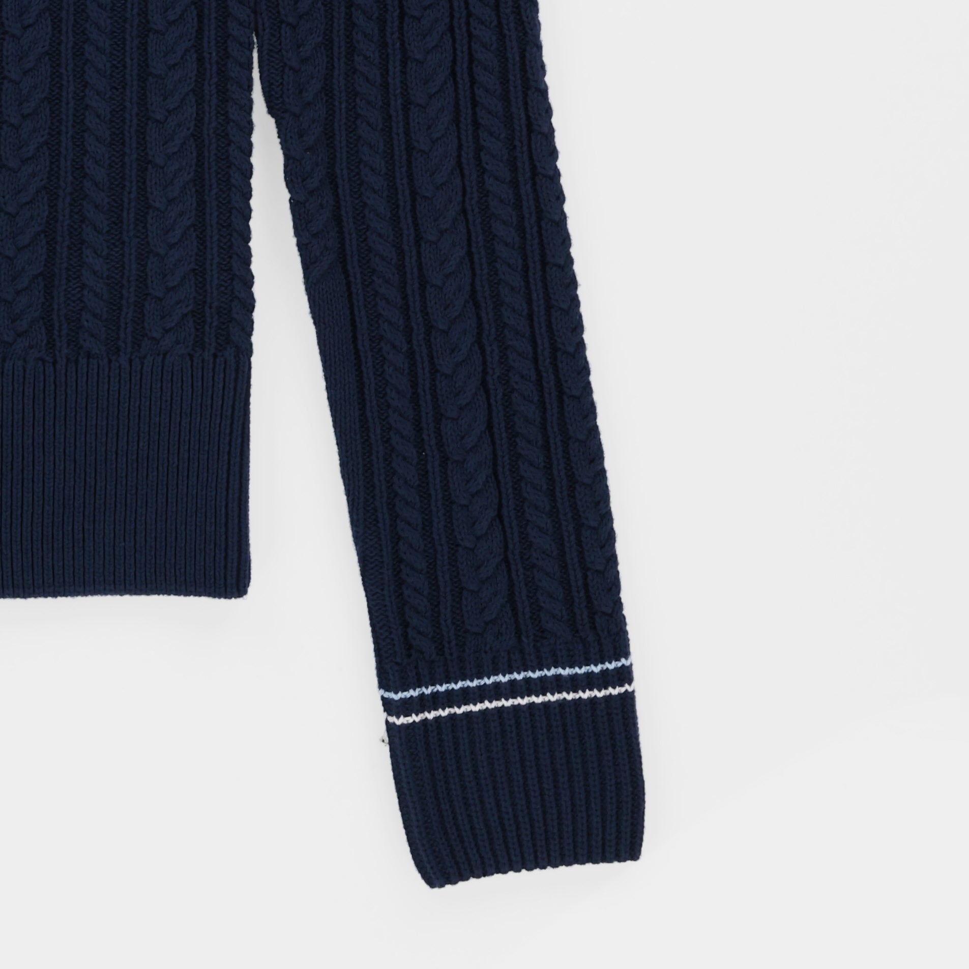 V Neck Cable Sweater - Image 8